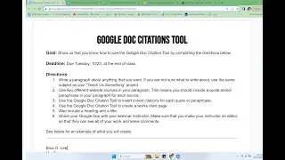 Google Doc Citations Tool