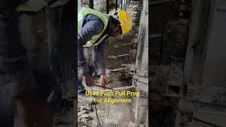 Used Push Pull Prop For Mivan Wall Alignment Work ! #construction #carpenter #mivan #civil