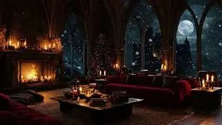 Historic Ambience | Piano & Soothing Snowfall from an Old Castle for Deep Sleep