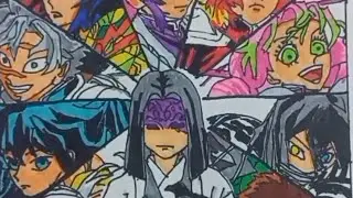 All hashiras drawing#hardwork#drawing#art#anime#demonslayer#fyp#longvideo#viral#hashira#DrawWithMe 