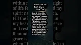 Prayer When You Feel Empty