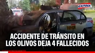 🔴🔵 Los Olivos: Accidente de tr&aacute;nsito dej&oacute; cuatro fallecidos y dos heridos en la av. Universitaria