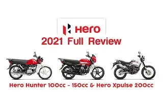 2021 Review | Hero Hunter 🏍100cc | 🏍125cc |  🏍150cc & 🏍Hero Xpulse 200cc