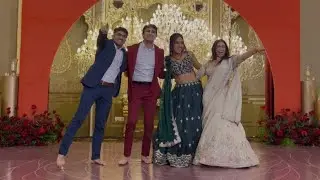 Stage takeover by the groom side cousins 🔥 #wedding #dance  #weddingdance #sangeet #entertainment 