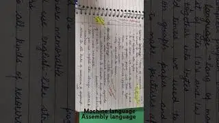 Machine language and assembly language #computerprogramming