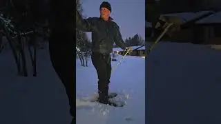 Snowshoeing 17.1.2026 #laplandfinland #snow #snowshoe #walking #winter #firsttime #test #dark #tree 