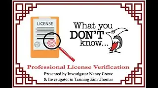 Breaking Down Professional License Verification