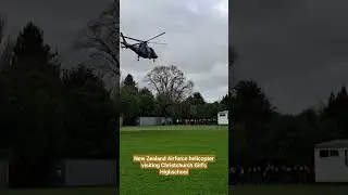 NZ Airforce helicopter landed on school backyard #helicopter #school #airforce