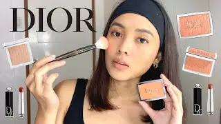 Dior Beauty 💄 Review and Swatches // Powder No Powder, Rosy Glow Blush, Addict Shine Lipstick 👄