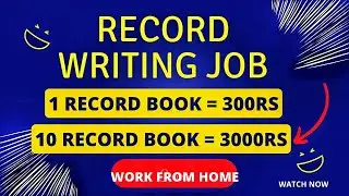 Record writing Job || Earn 300 RS for 1 Record Book || Work From Home || Telugu ||