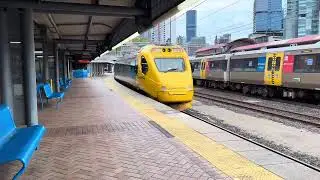 Electric Tilt Train set The City of Maryborough departing Roma Street heading to Bundaberg 