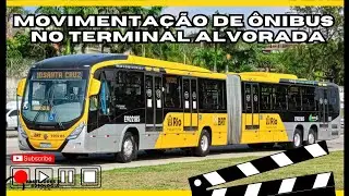 Movimentação de ônibus no Terminal Alvorada na Barra da Tijuca - RJ | Varios BRTs Mobi Rio !! #hobby