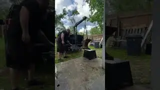 Moving my 330 pound Peter Wright anvil onto its new stand #blacksmith #tools #mechanic