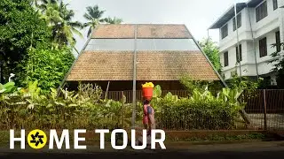 This Courtyard House in Kerala Has an Eye-Catching Sloping Roof (Home&nbsp;Tour).