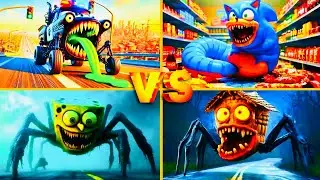 Police Car Monster 🆚 Sonic Monster 🆚 Sponge Bob 🆚 HOUSE Monster &ndash; Tiles Hop EDM Rush