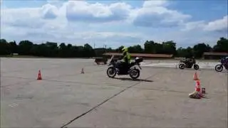 Sicherheitstraining Motorrad: Bremstraining 2