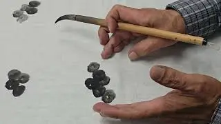 How to draw well, literati painting technique, drawing grapes