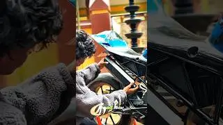 RC 390 barrel exhaust install 💀 Ktm RC modified 💙 #ytshorts #shorts #viralshorts