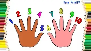 Baby Coloring Numbers 1 to 10 with Hand | Coloring Pages video for kids