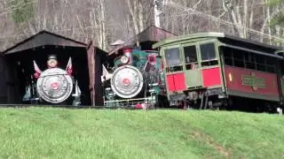 Putting both No. 12 and 190 up at the end of opening day 2017 at Tweetsie Railroad