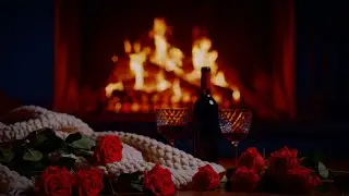 Romantic Music for Love Night 💋 Deep Fireplace Fantasy and Soft Intimate Emotional Heat
