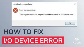 (5 Ways) How to Fix External Hard Drive I/O Device Error in Windows 10?