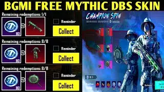 😍BGMI FREE MYTHIC DBS SKIN TRICK | GET FREE MYTHIC SET | CHAMPION SPIN NEW EVENT