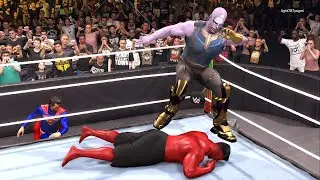 183. thanos & thor red hulk superhero wwe,Best Marvel's Avengers Tag Teams | Elimination Match