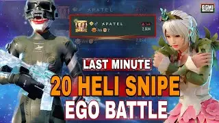 EGO BATTLE🫣😱 || LAST MINUTE 20 HELICOPTER SNIPE 🚁 || PK1 TO PK10 POINT SYSTEM ✅ || #bgmi #rajuplays 