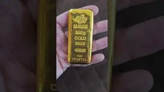Swiss gold half bar 500 G. #swissgold #goldprice #gold #pump #goldbar
