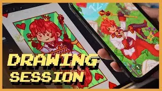 【Draw With Me】How I Make Pixel Wallpapers + Opening my Kofi