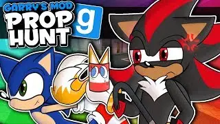 Sonic & Shadow Play GMOD Prop Hunt! - TAILS X COSMO?! (Garry's Mod)