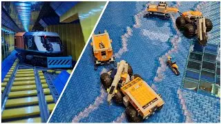 Multilevel Lego city and arctic expedition. #lego #legomoc #legotrain #legocity #legodiorama #afol