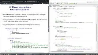 12.7 Thread interruption and InterruptedException