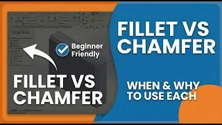 Fillet vs Chamfer in SolidWorks | How & Why to Use Each (Beginner)