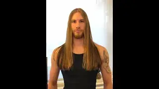 Trim and Hairstyle on Very Long Hair Male Model