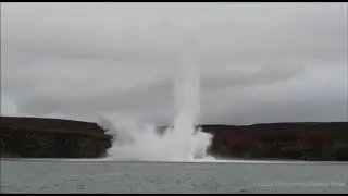 Dramatic moment torpedo from attack that sank HM Royal Oak is detonated