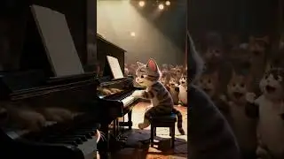 🎻🐱 A Cat Playing Vivaldi Winter on Stage