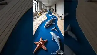 We Built a Deep-Sea Floor in a Living Room 🐋🌊 | Luxury Epoxy Transformation #shorts