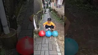 Pecahin Balon isi air #balon #balonmeletus #balonair