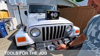 Jeep Wrangler TJ Headlight Upgrade: KC HiLiTES Halogen Install & Night Driving Before/After