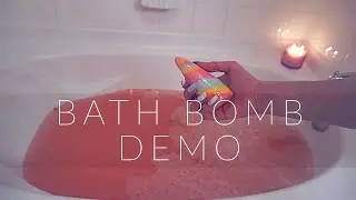 Lush Rose Bombshell Bath Bomb and Unicorn horn Bubble bar Demo