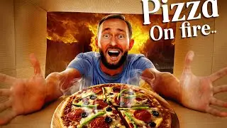 Pizza on fire - photoshop photo manipulation ( New Lesson)