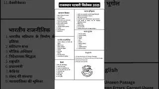 Rajasthan Patwari GK & LANGUAGE MATH REASONING SCIENCE COMPUTER Easy and Short Description