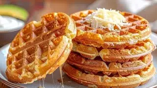 How to Make Easy Crispy Belgian Cheese Waffles. Everyone's looking for this recipe!
