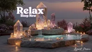 Crystal Water Meditation ~ Deep Sleep & Anxiety Relief ~ Healing River Sounds