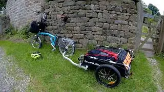 Brompton Bike Cycle Camp with a Burley Trailer.