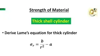 Derive Lame&rsquo;s equation for thick cylinder.