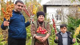 RURAL AIR RECIPE IN RELAXING VILLAGE LIFE Azerbaijan | Grandma Cooks Apple Jam | Lamb, Chicken Kebab