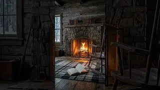 Cozy Fireplace & Open Book ❄️📚 #shorts #asmr #fireplace